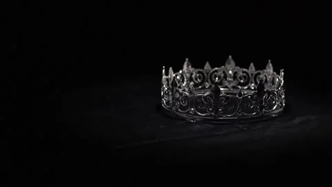 Luxury golden crown on black background, power and success concept. Stock Footage 334656351