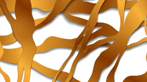 Luxury golden curved grid pattern abstract tech motion background 스톡 동영상 165386310