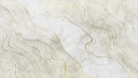 Luxury golden curved linear waves on white grunge background Stock Footage 333726314