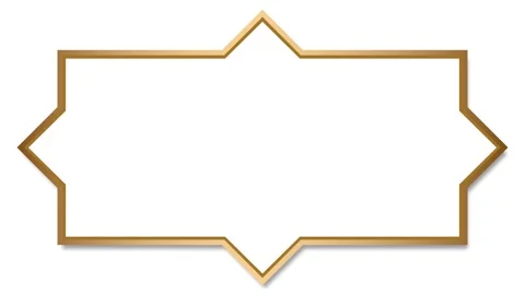 Luxury golden decorative frame border animation with embossed and shadow. Stock Footage 328322177