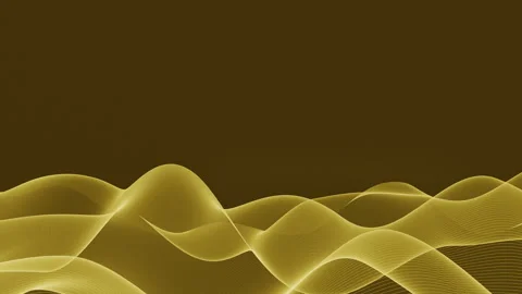 Luxury golden digital grid wave - blockchain finance loop Stock Footage 340240716