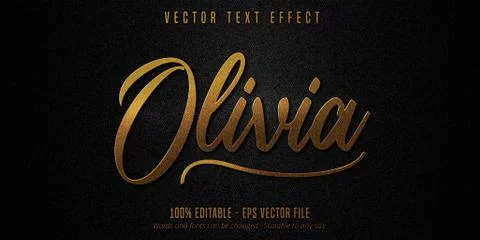 Luxury golden editable text effect on black canvas background Stock Illustration