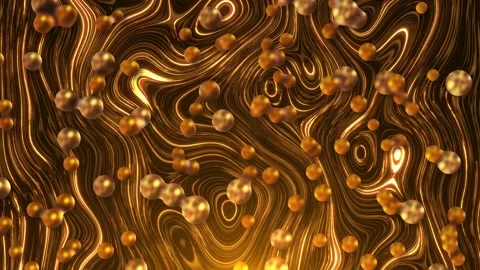 Luxury golden elements. Golden circular ring over golden dust particle Shining p Stock Footage 342785565