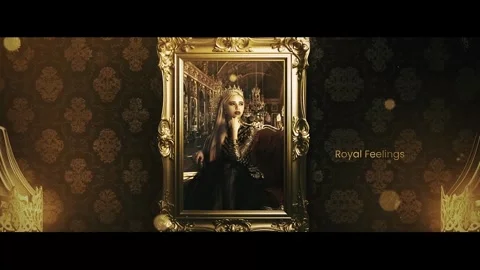 Luxury Golden Frame Display Stock After Effects
