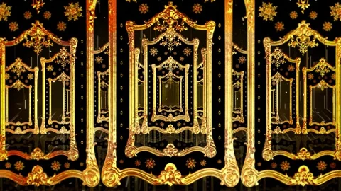 Luxury Golden Frames Stock Footage 341786438