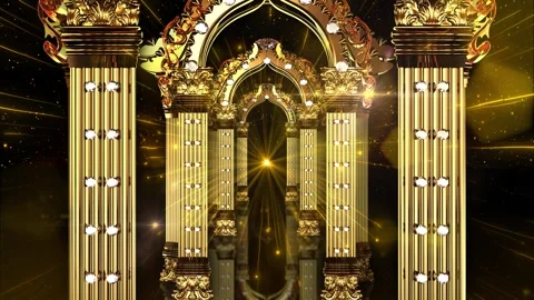 Luxury Golden Gates Stock Footage 341916838