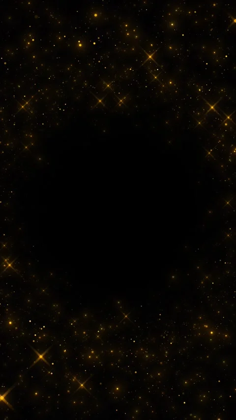 Luxury golden glitter border background sparkling particles, bright starbursts, Stock Footage 340413795