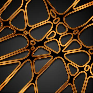Luxury golden grid pattern abstract tech background 스톡 일러스트