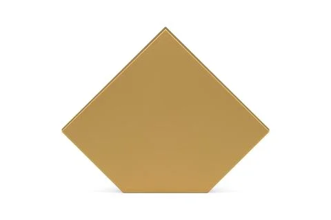 Luxury golden irregular pentagonal geometric figure shape marketing wall disp イラスト素材
