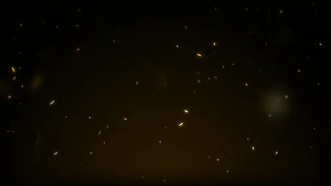 Luxury Golden Particles Floating with Bright Sparks, Loop Motion Background Stock Footage 340604103