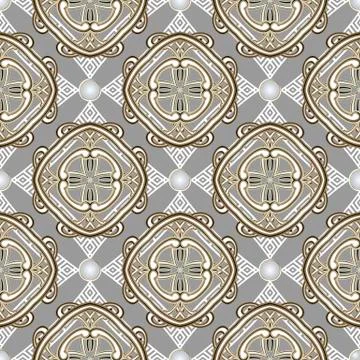 Luxury greek vector seamless pattern. Ornate jewelry light abstract background 스톡 일러스트