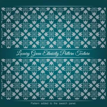 Luxury Green Ethnicity Pattern Texture Stock Illustration