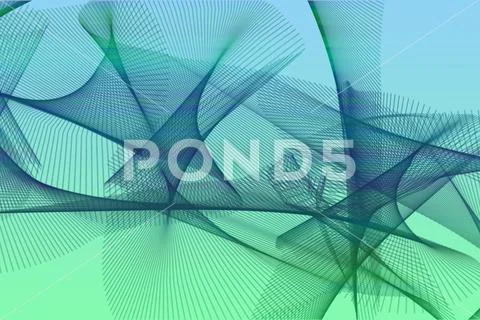 Luxury green Wave Background With Translucent Flow Lines PSDテンプレート