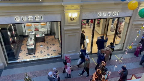 Gucci - Exclusive shops at Crystals - a , Stock Video