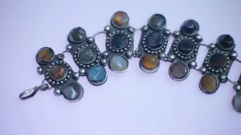 Luxury Handmade Bracelet Stock Footage 123320797