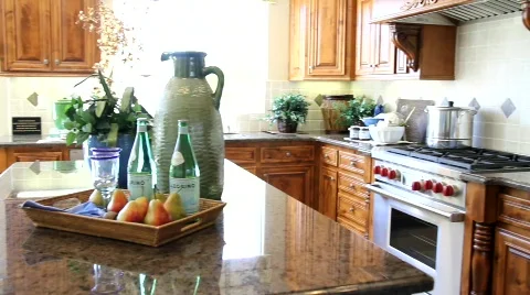 Luxury Home Dream Kitchen 2 Stock Footage