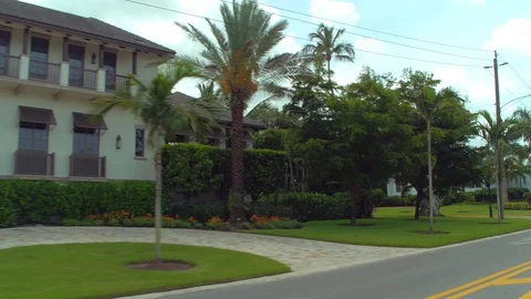Luxury homes Naples Florida driving plates Stock Footage