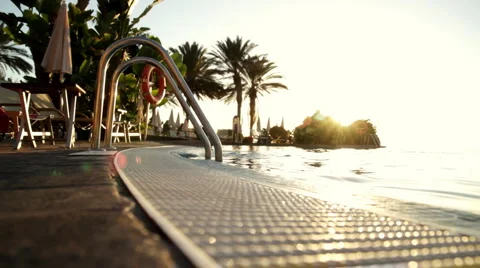 Luxury Hotel Pool Stock Footage
