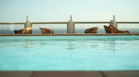 Luxury Hotel pool HD Stock Footage 10862555