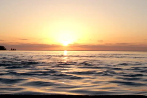 Luxury Hotel Pool at sunset Stock Footage 1080405