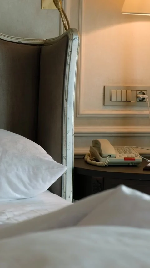 Luxury Hotel Room Interior Vertical Video Stock-Footage 334874558