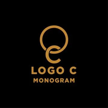 Luxury initial c logo design vector icon element isolated Stock Illustration