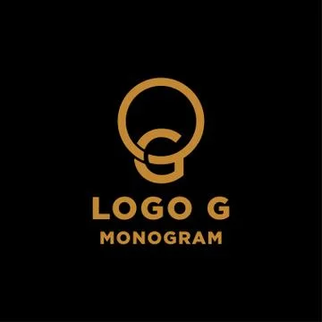 Luxury initial g logo design vector icon element isolated Stock Illustration