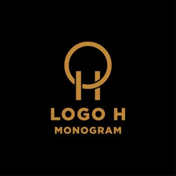 Luxury initial h logo design vector icon element isolated Stock Illustration