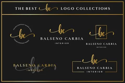 Luxury Initial letter BC B monogram logo for beauty, fashion, boutique design Stock Illustration