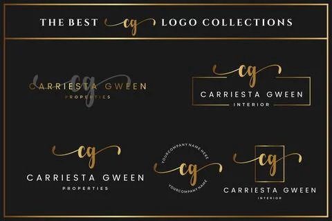 Luxury Initial letter CG C monogram logo for beauty, fashion, boutique design Stock Illustration