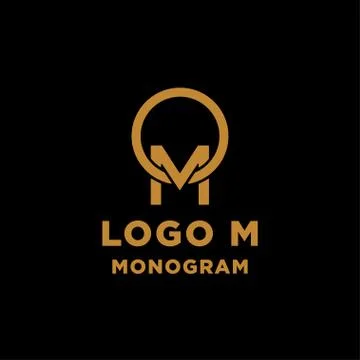 Luxury initial m logo design vector icon element isolated Illustrazione stock