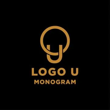 Luxury initial u logo design vector icon element isolated Stock Illustration