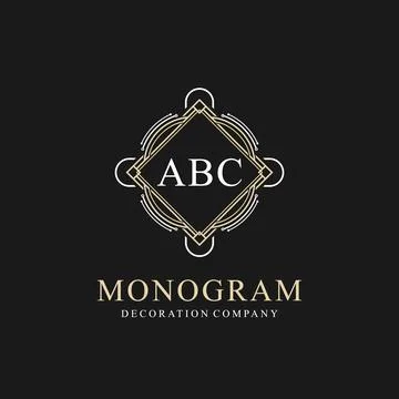 Luxury Initials Monogram Logo Stock Illustration