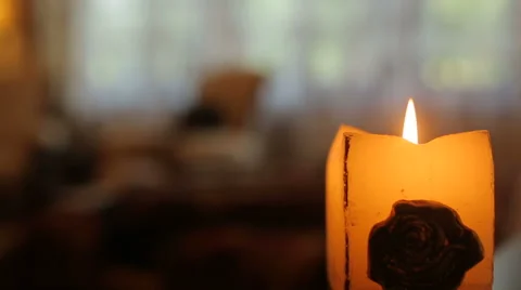 Luxury interior, candle Stock Footage 63592817