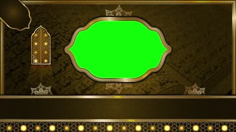 Luxury Islamic Animated Background | Gold Mandala Loop | 4K Green Screen Stock Footage 303655100