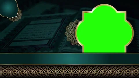 Luxury Islamic background, gold mandala, smooth loop, 4K green screen Stock Footage 298728516
