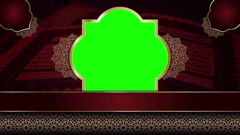 Luxury Islamic background, gold mandala, smooth loop, 4K green screen Stock Footage 298728517