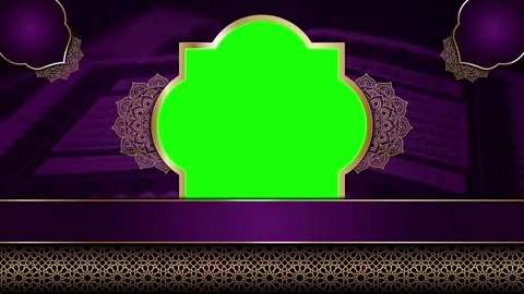 Luxury Islamic background, gold mandala, smooth loop, 4K green screen Stock Footage 298728523
