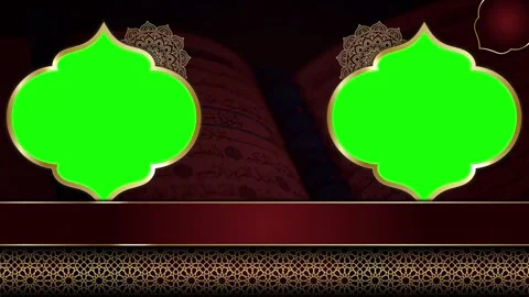 Luxury Islamic background, gold mandala, smooth loop, 4K green screen Stock Footage 300802420