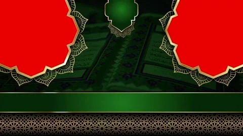 Luxury Islamic background, gold mandala, smooth loop, 4K green screen Stock Footage 300803853