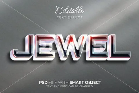Luxury jewel text editable text effect style PSD Template