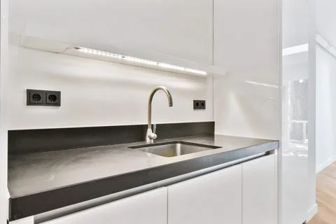 Luxury kitchen design Stock Photos