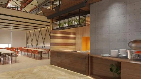 Luxury Kitchen Oasis Elevating Office Spaces with High-End Designs Stock-Illustration