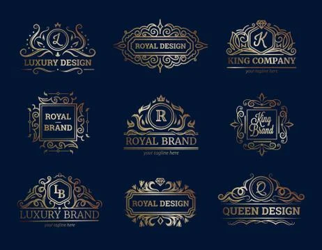 Luxury Labels Design Set Stock Illustration