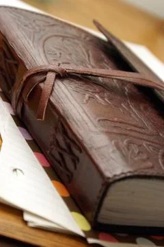Luxury Leather Notebook Stock Photos