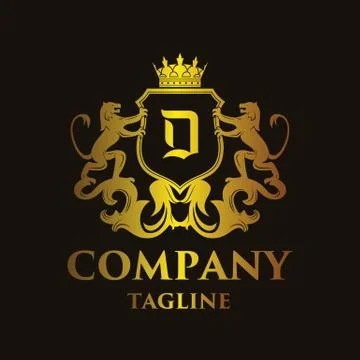 Luxury Letter 'D' Logo 스톡 일러스트