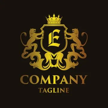 Luxury Letter 'E' Logo 스톡 일러스트