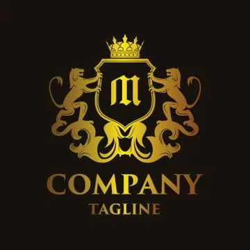 Luxury Letter 'M' Logo 스톡 일러스트