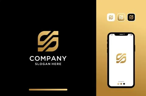 Luxury letter or initial s logo design. Stock Illustration
