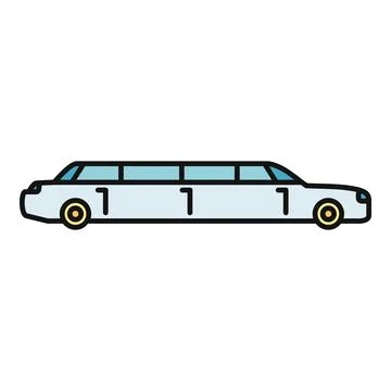 Luxury limousine representing elegant executive travel and celebration Stock Illustration